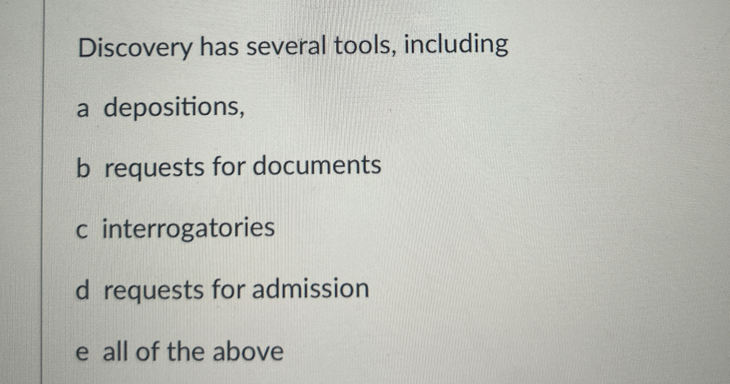 Discovery has several tools, including a