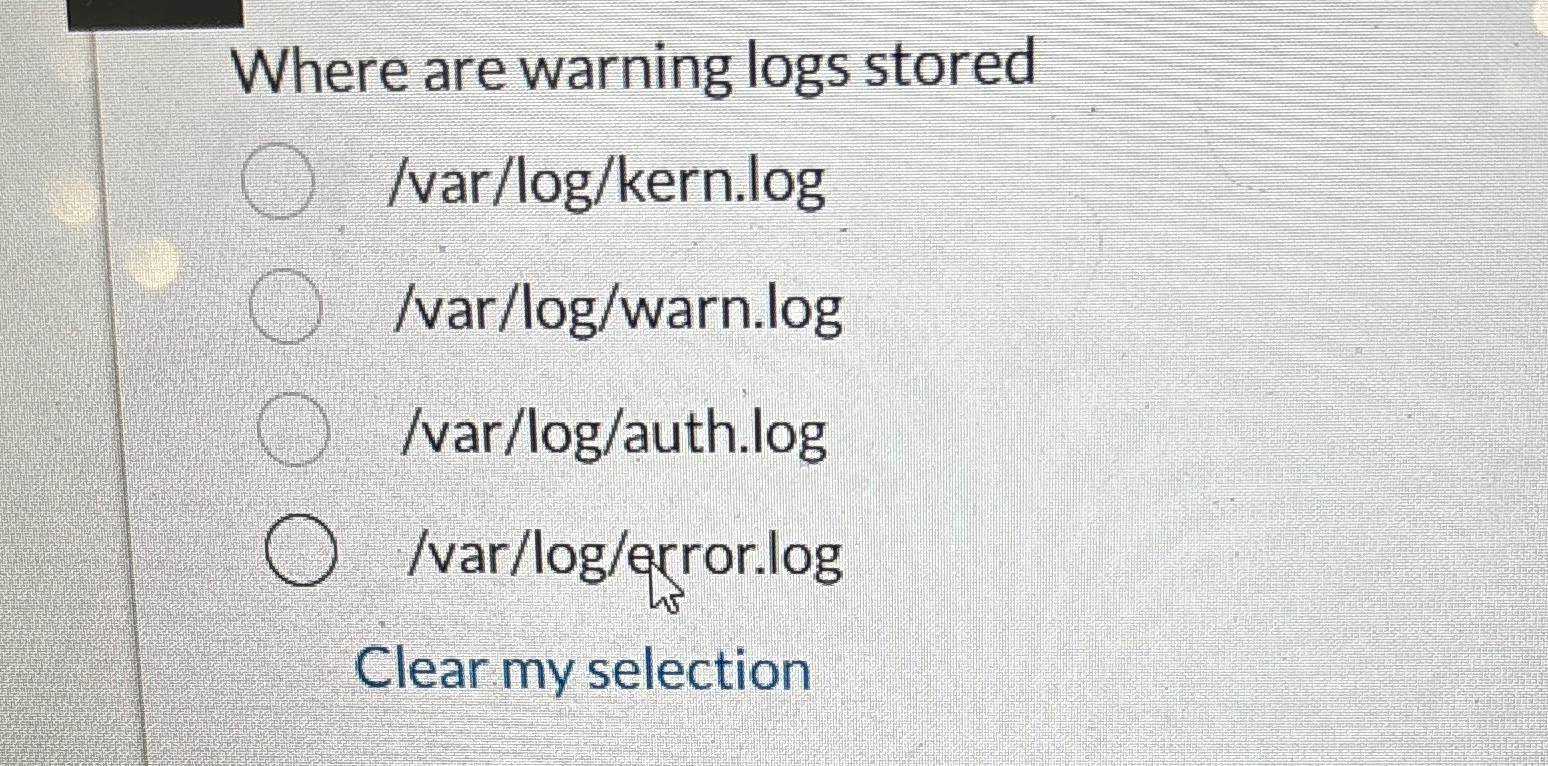 Where are warning logs stored / var / log / kern