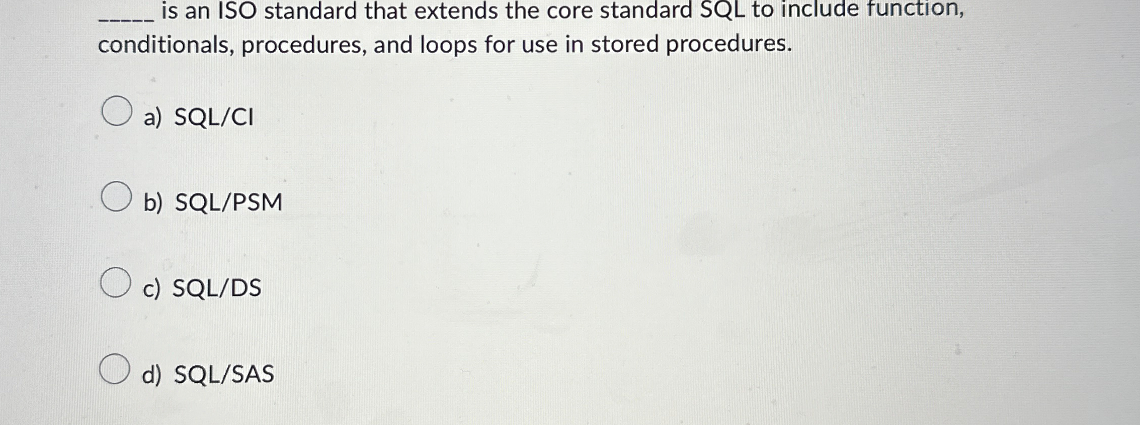q , is an ISO standard that extends the core