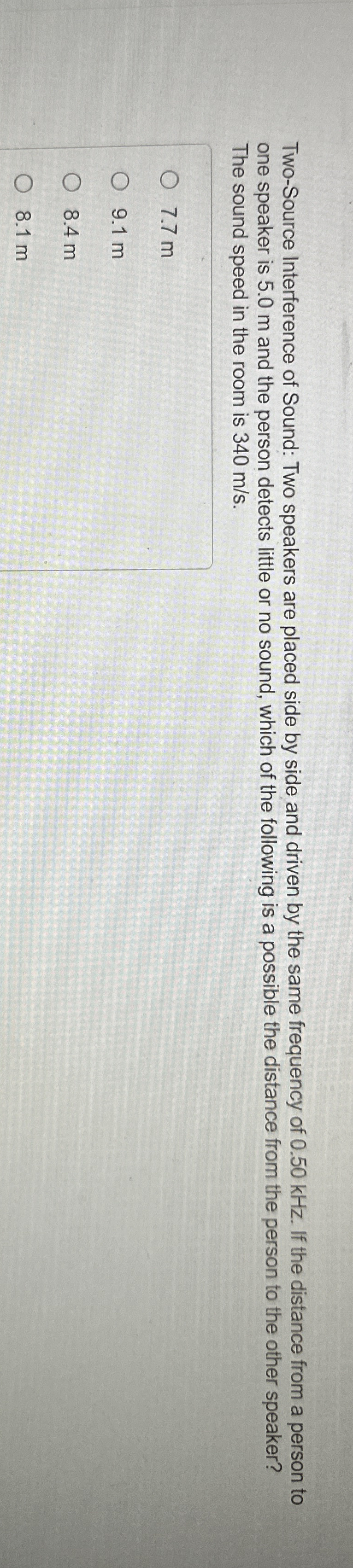 Two - Source Interference of Sound: Two speakers