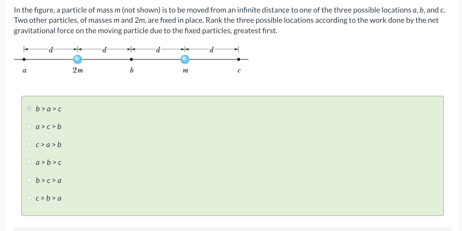 In the figure, a particle of mass \ ( m \ ) ( not