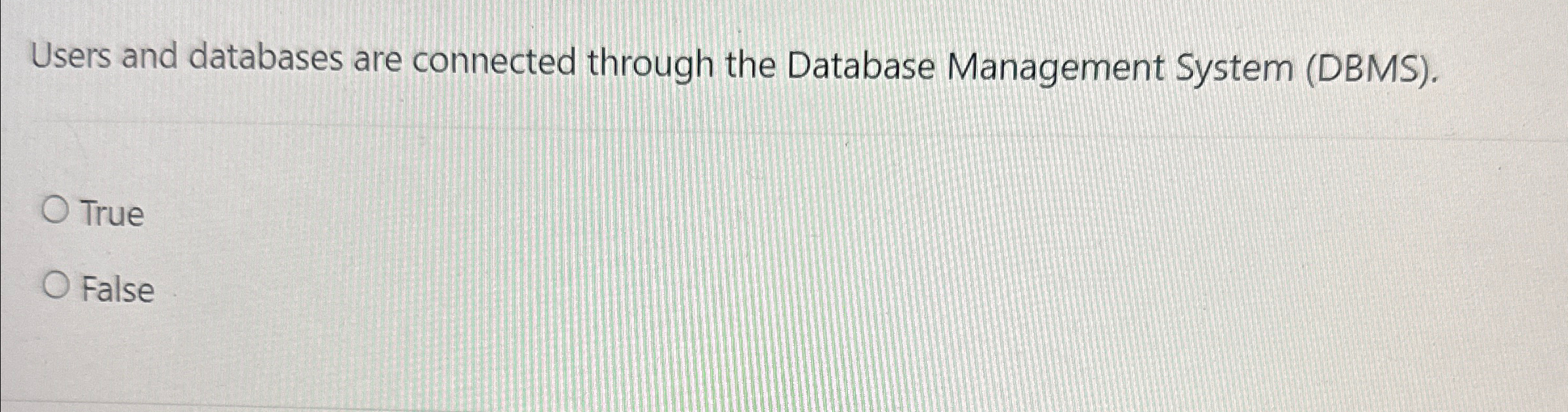 Users and databases are connected through the