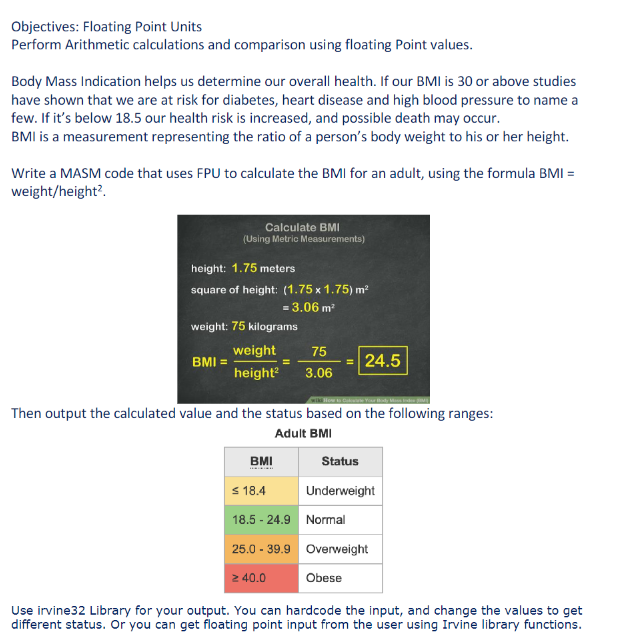 Objectives: Floating Point Units Perform