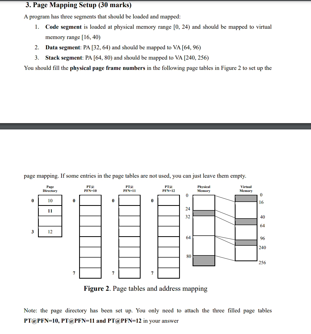 Suppose the page size is 8 bytes, the first -
