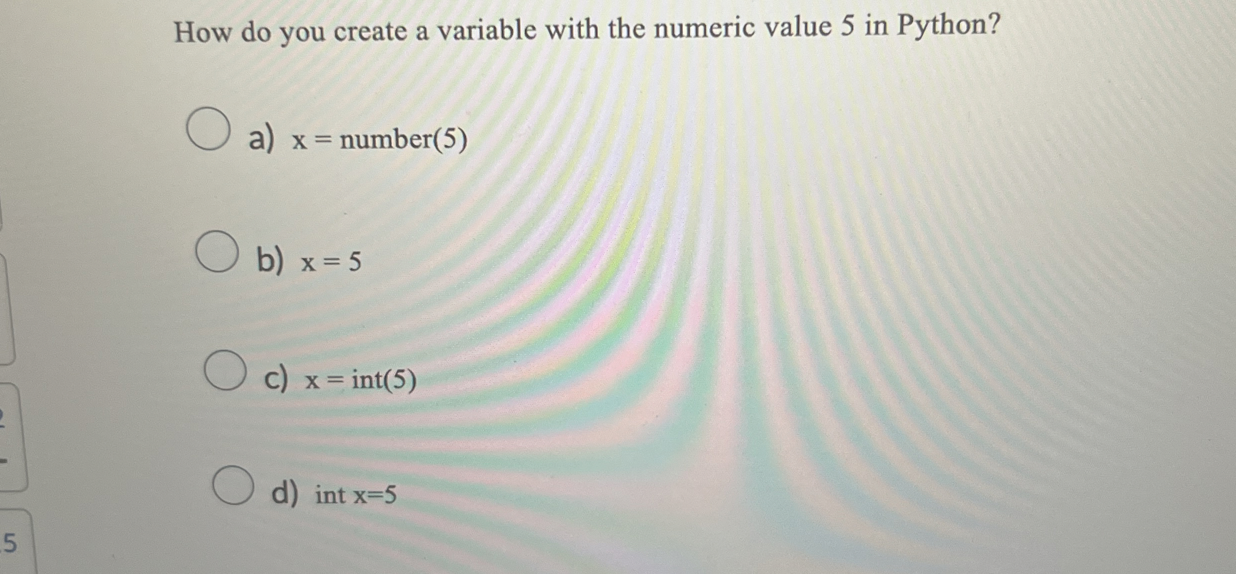 How do you create a variable with the numeric