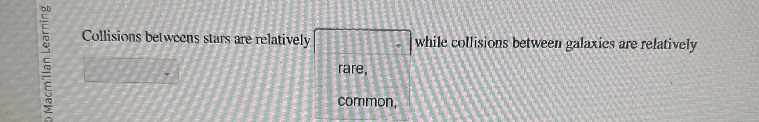 Collisions betweens stars are relatively while