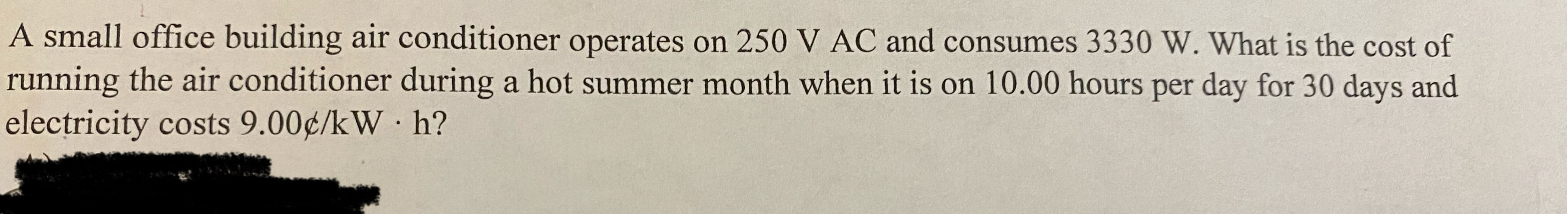 A small office building air conditioner operates