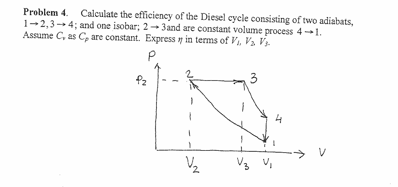 Problem 4 . Calculate the efficiency of the