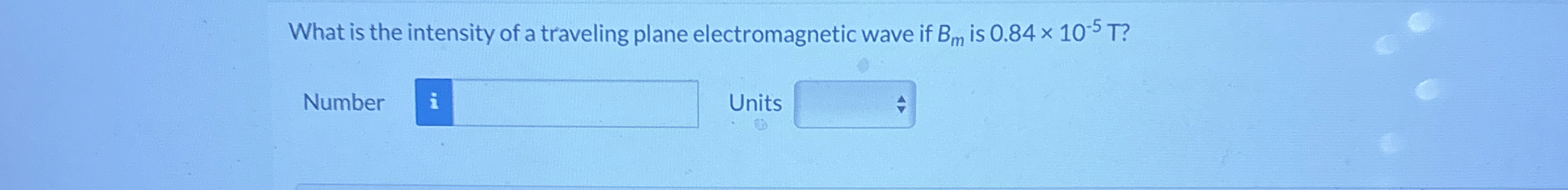 What is the intensity of a traveling plane