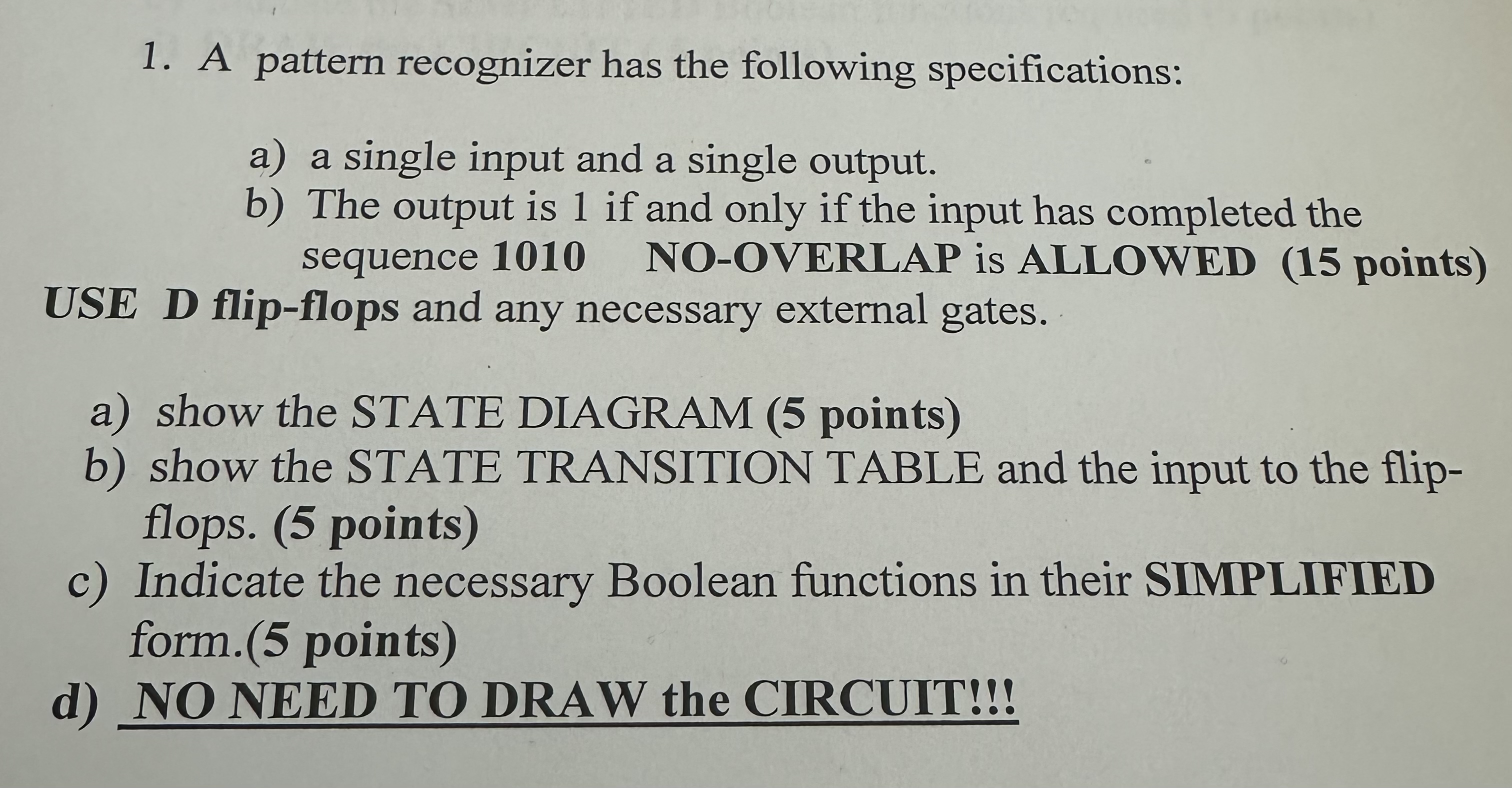 Pen and paper please A pattern recognizer has the