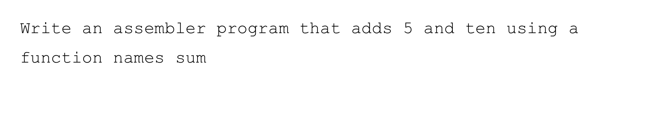 Using online asm compiler on tutorialspoint but