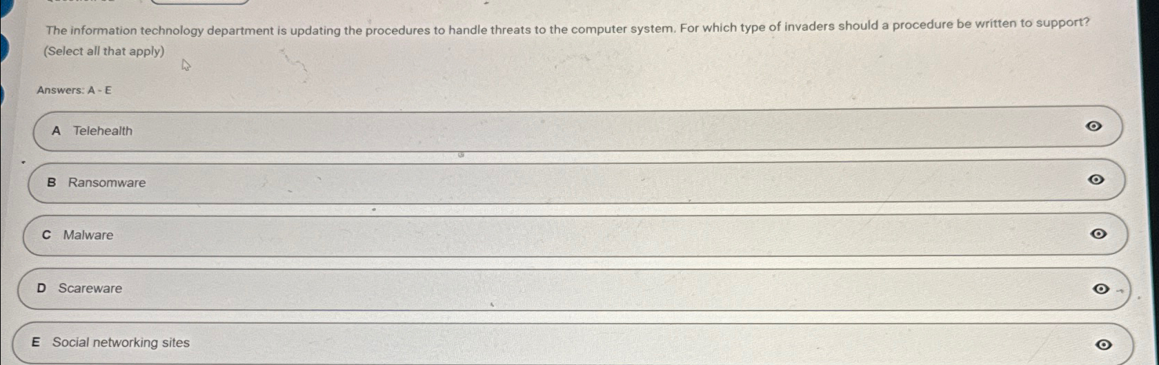 The information technology department is updating
