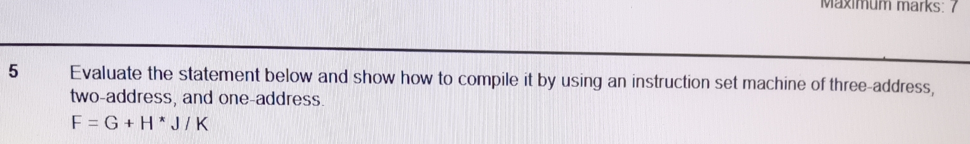 5 Evaluate the statement below and show how to