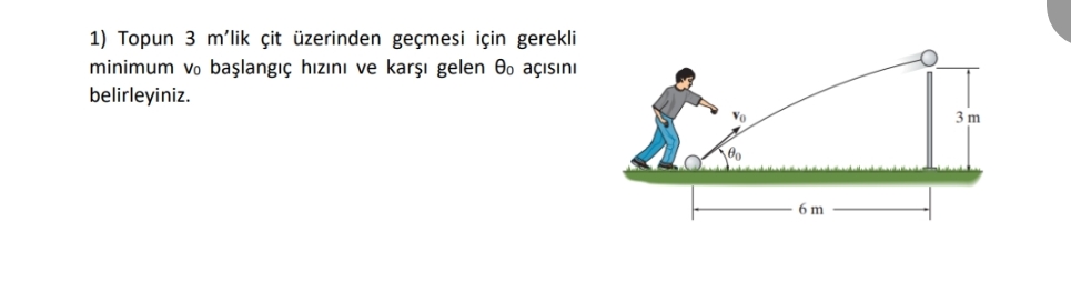 Topun 3 m'lik it zerinden ge mesi i in gerekli