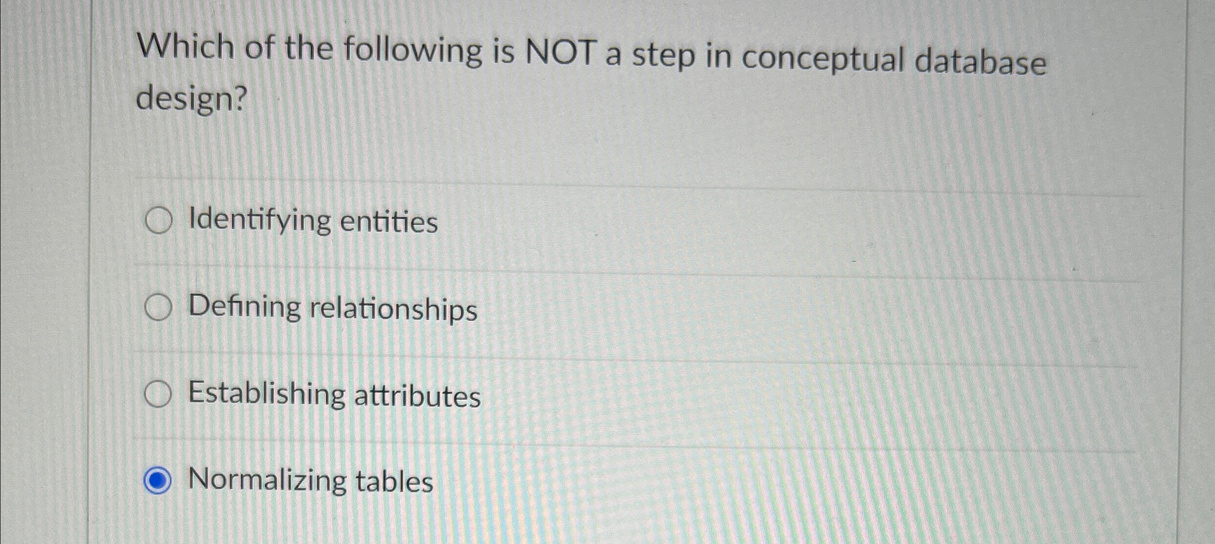 Which of the following is NOT a step in
