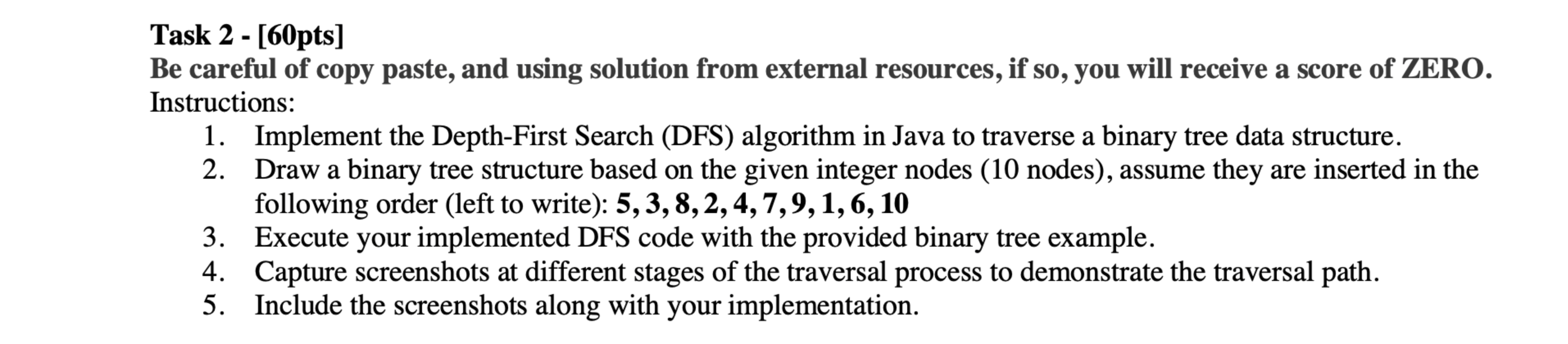 Task 2 - [ 6 0 pts ] Be careful of copy paste,