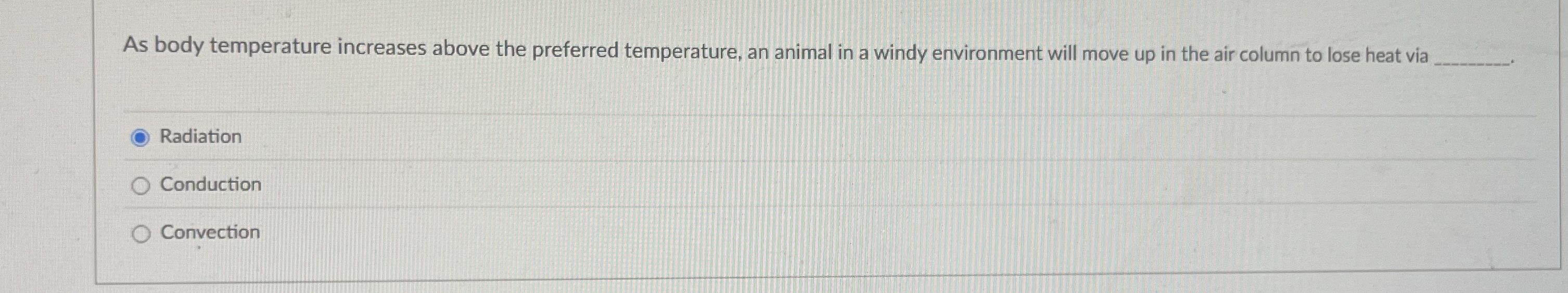 As body temperature increases above the preferred