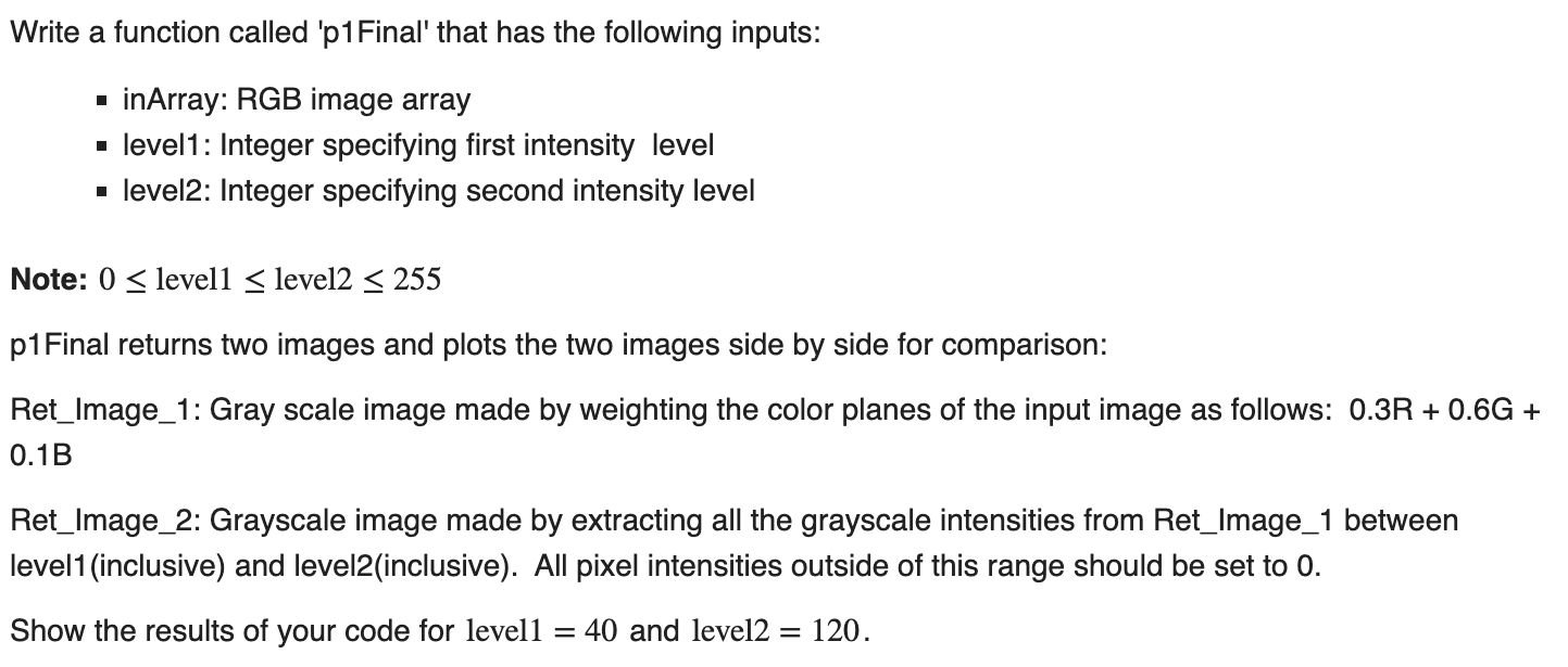 IN MATLAB PLEASE ! ! Write a function called ' p
