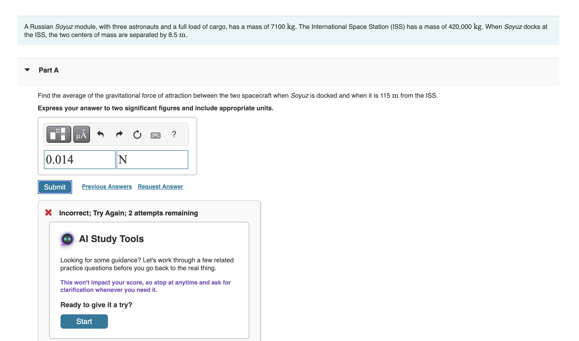 A Russian Soyuz module, with three astronauts and