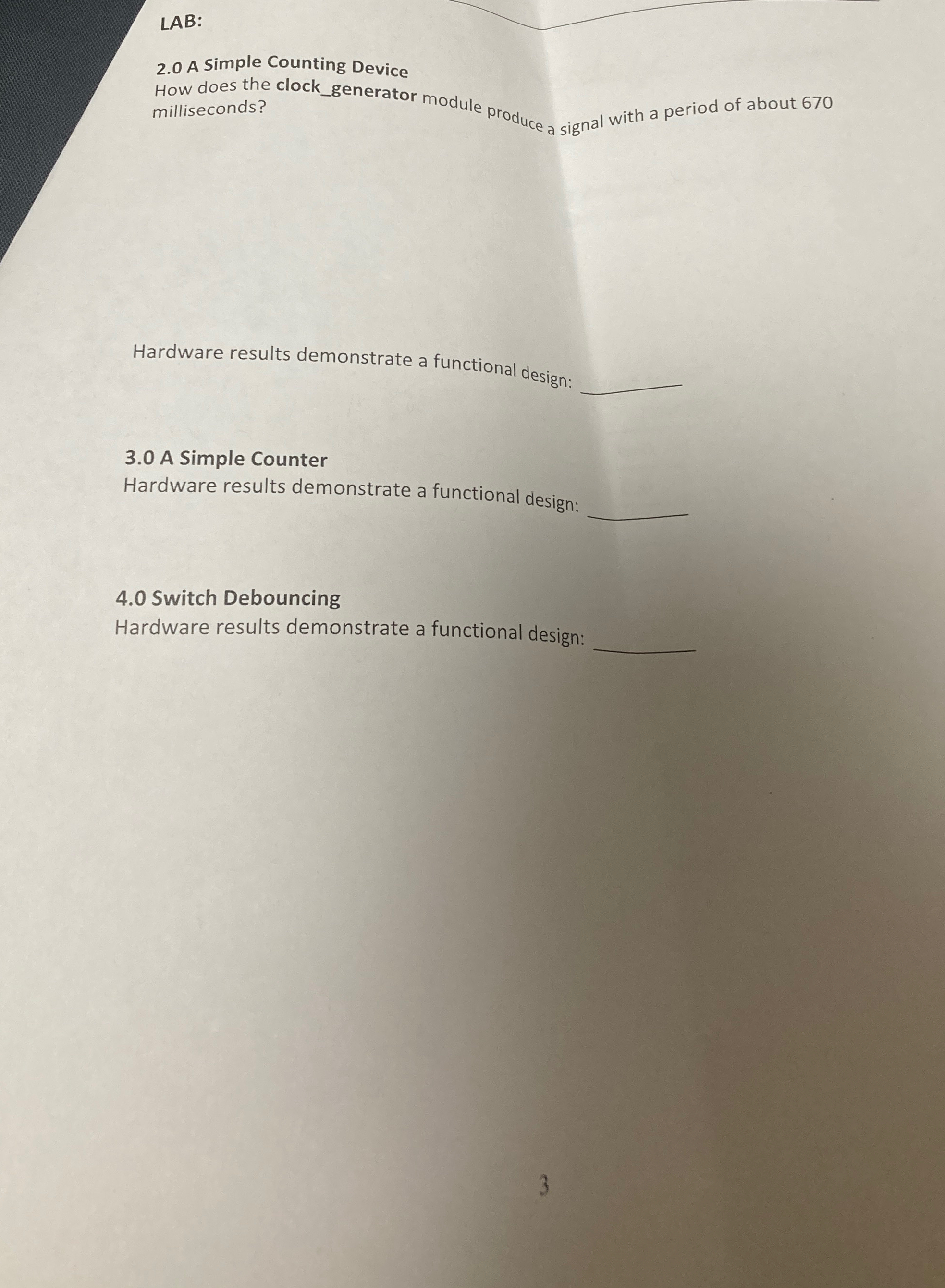 LAB: 2 . 0 A Simple Counting Device milliseconds?