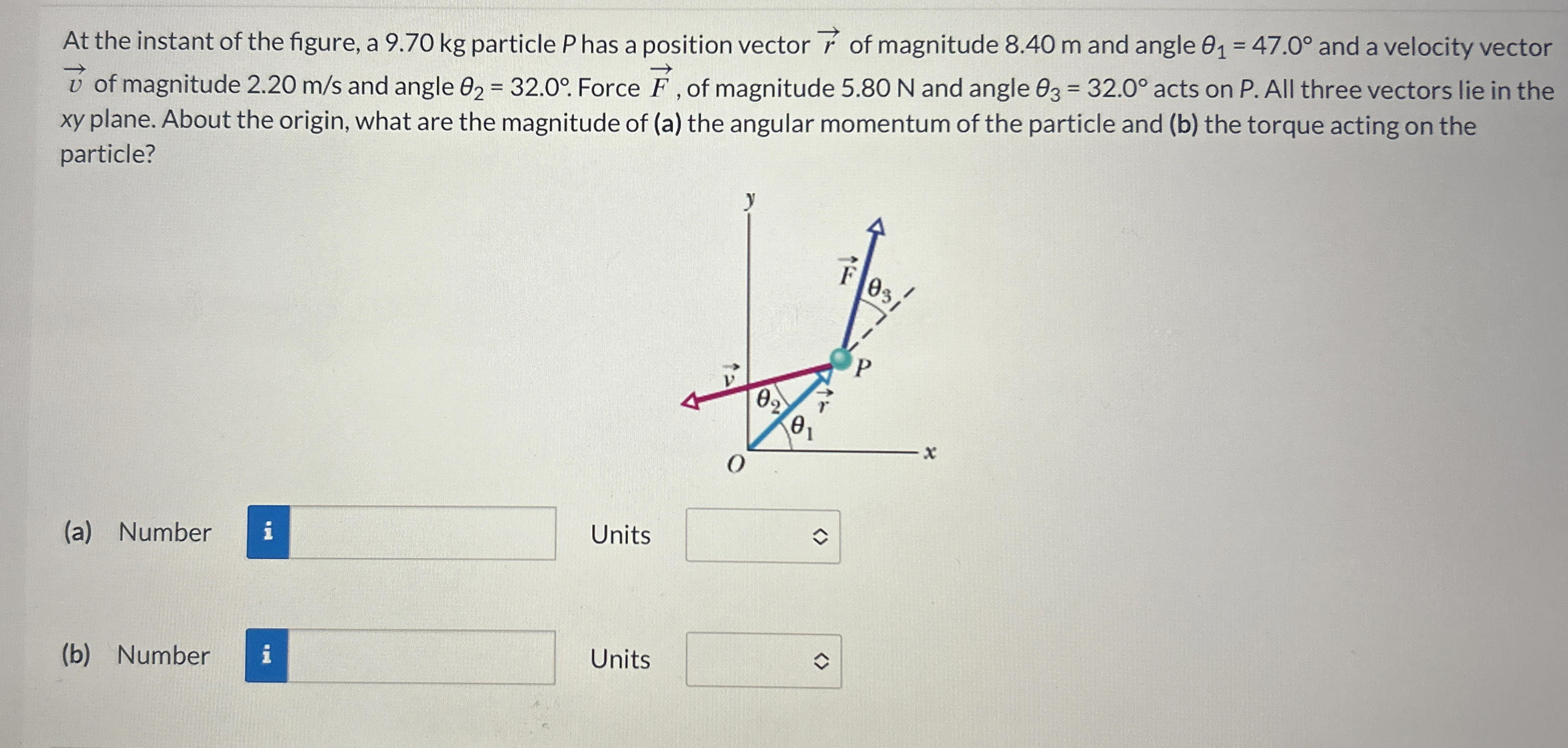 At the instant of the figure, a 9 . 7 0 kg