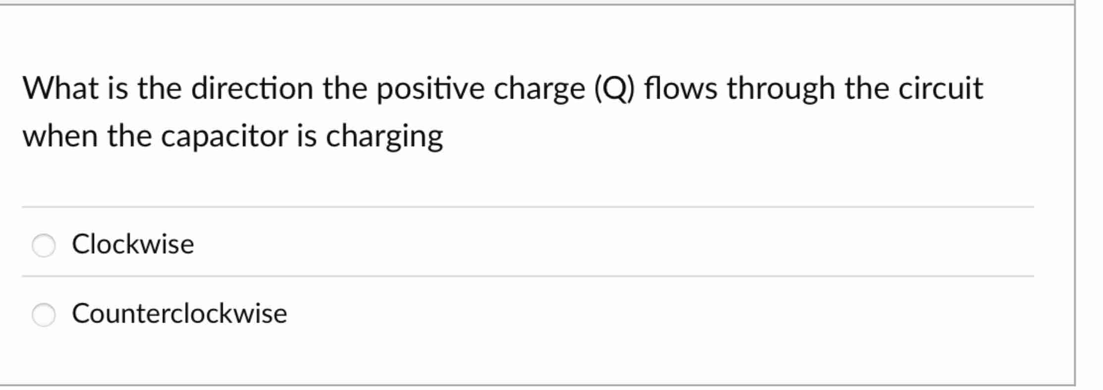 What is the direction the positive charge \ ( ( \