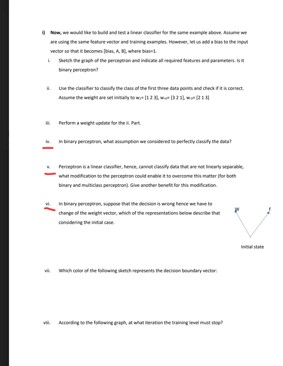 i ) Now, we would like to build and test a linear