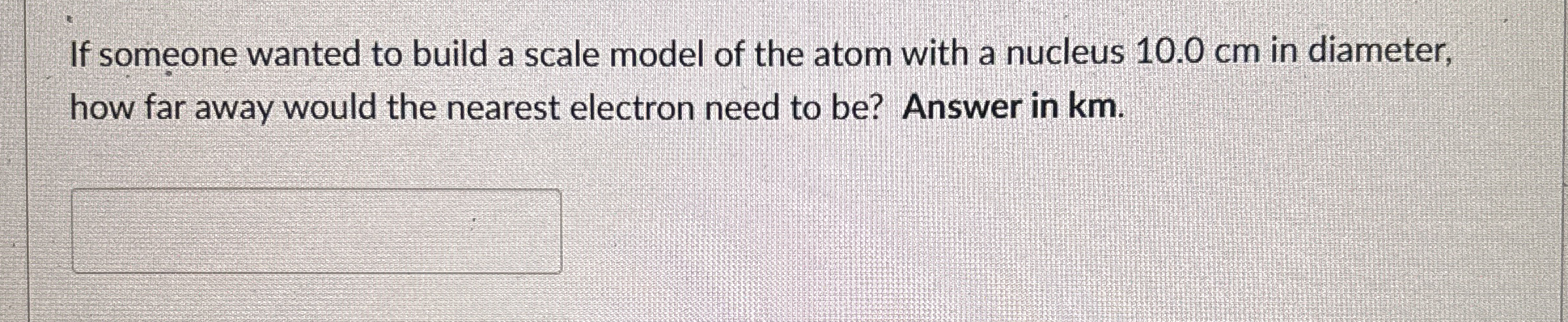 If someone wanted to build a scale model of the