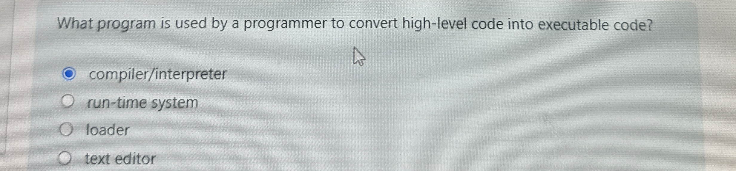 What program is used by a programmer to convert