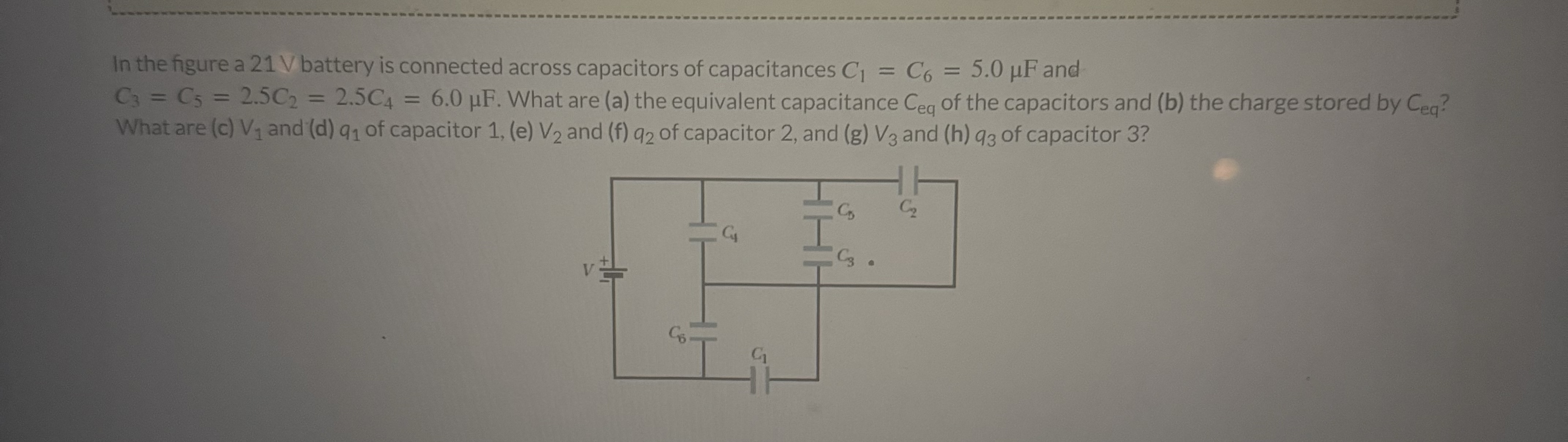 In the figure a 2 1 V battery is connected across