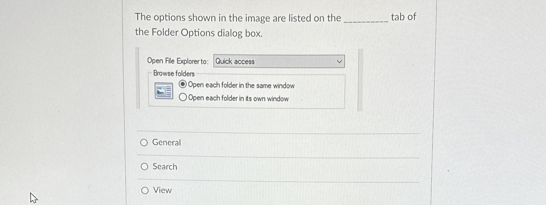 The options shown in the image are listed on the