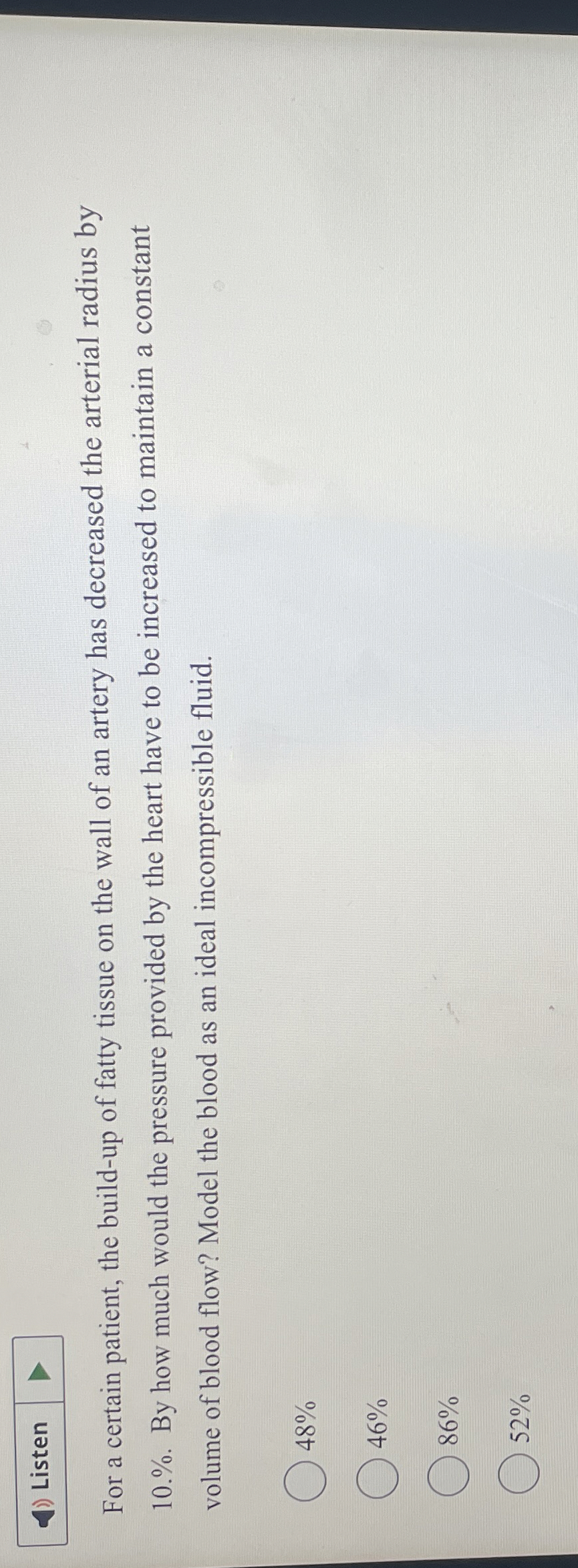 For a certain patient, the build - up of fatty