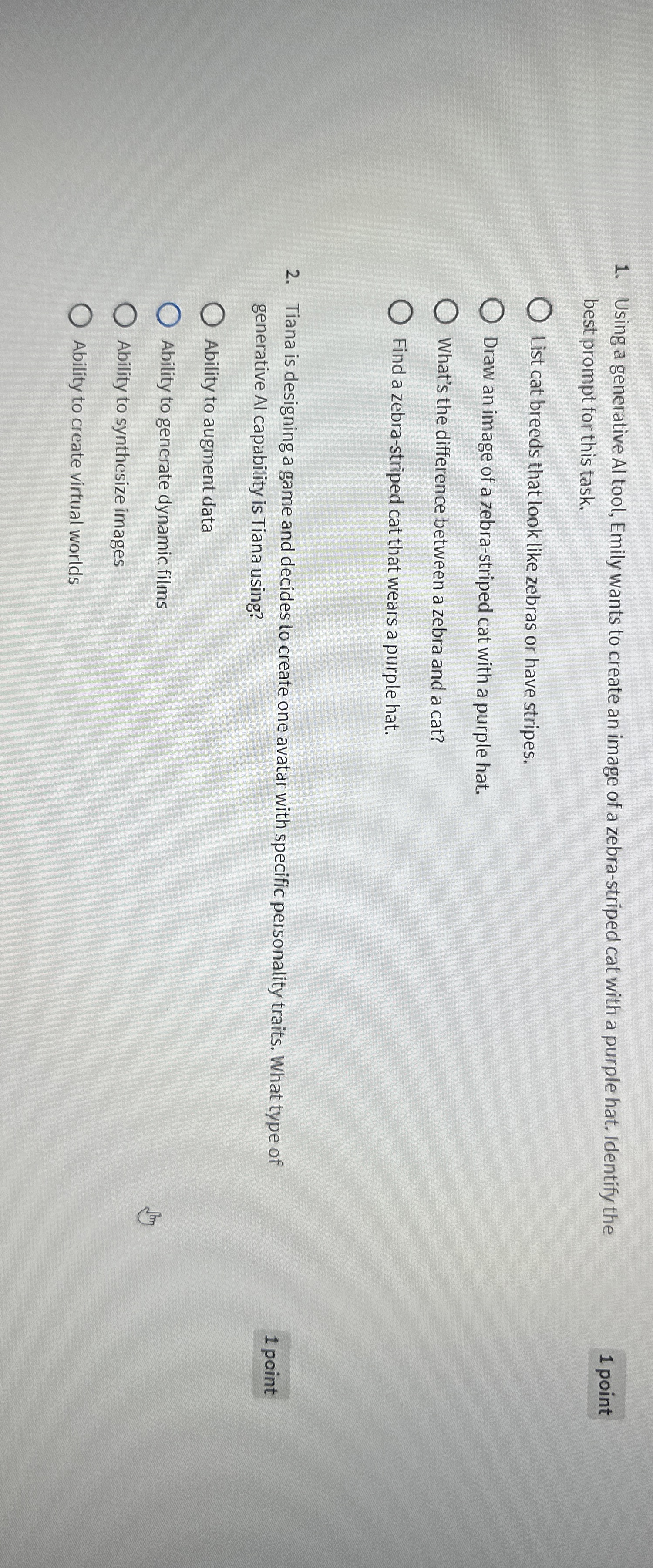 Using a generative AI tool, Emily wants to create