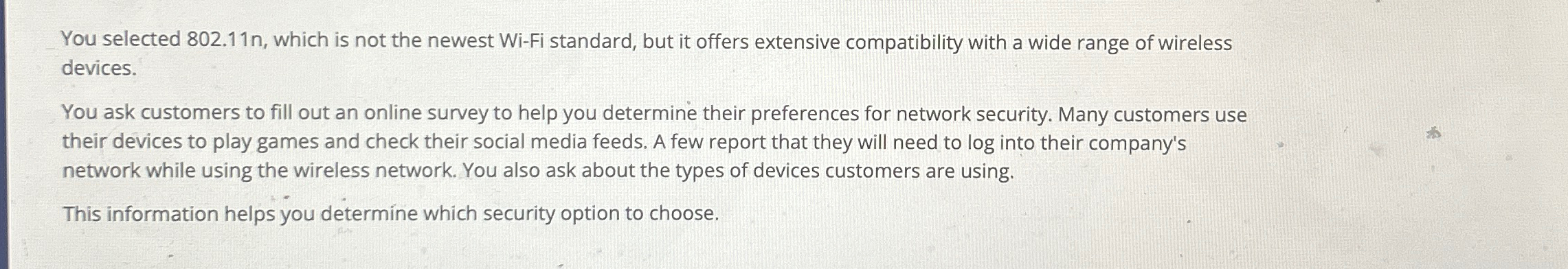 You selected 8 0 2 . 1 1 n , which is not the