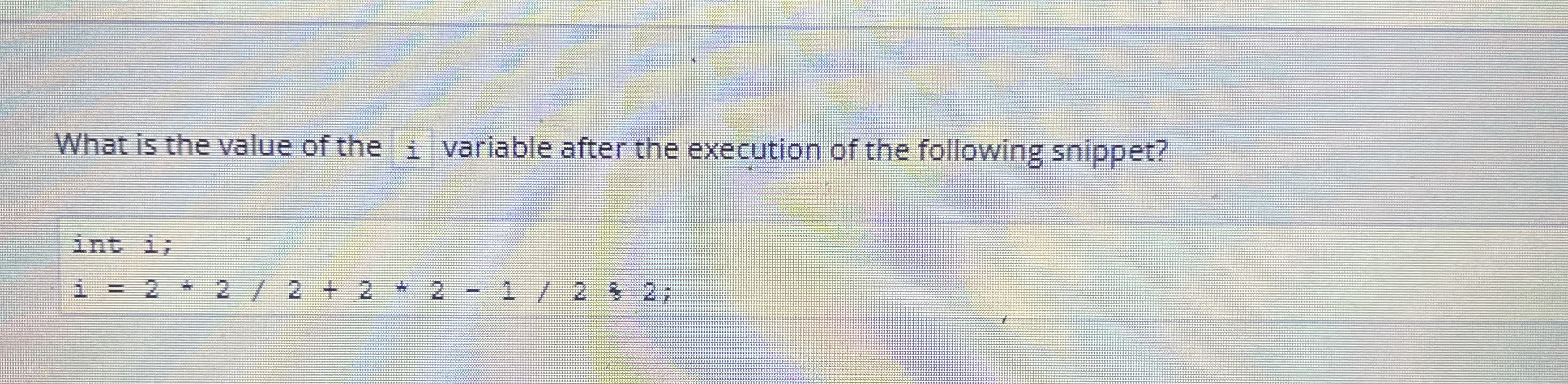 What is the value of the i variable after the
