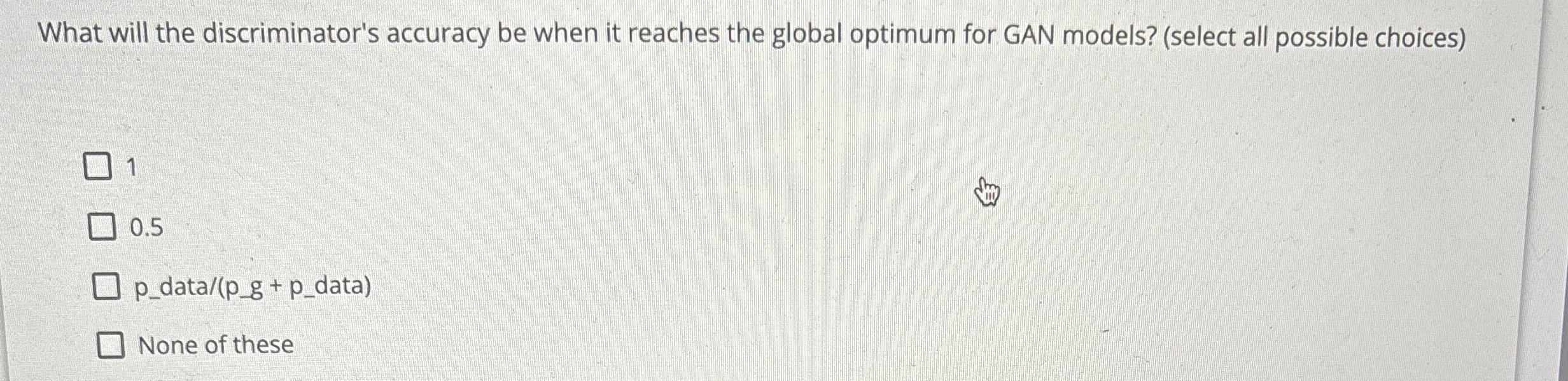 What will the discriminator's accuracy be when it