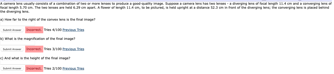 A camera lens usually consists of a combination