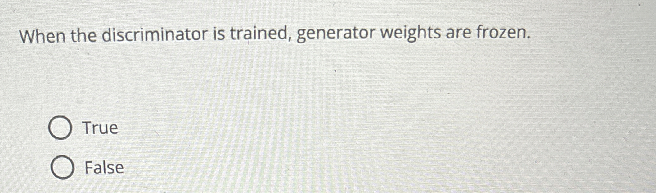 When the discriminator is trained, generator