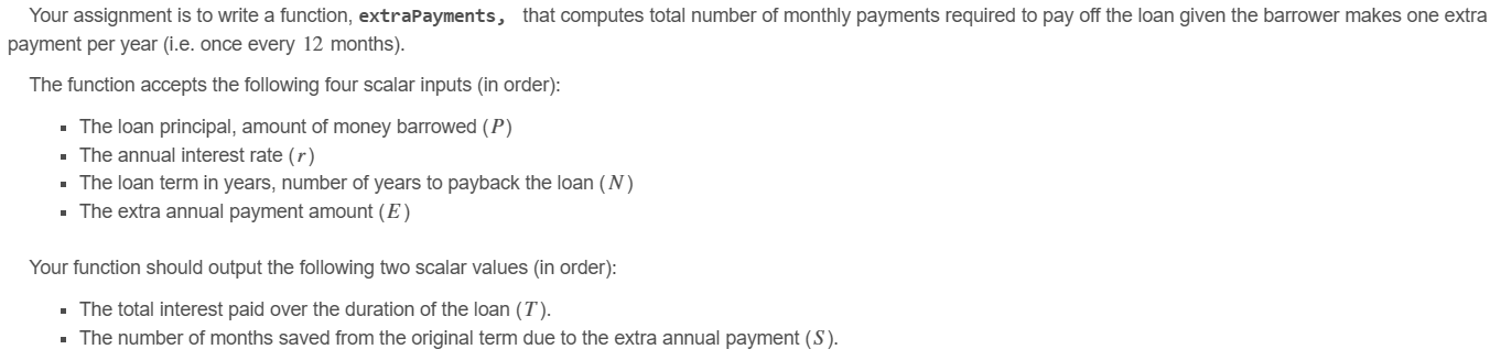 Your assignment is to write a function,