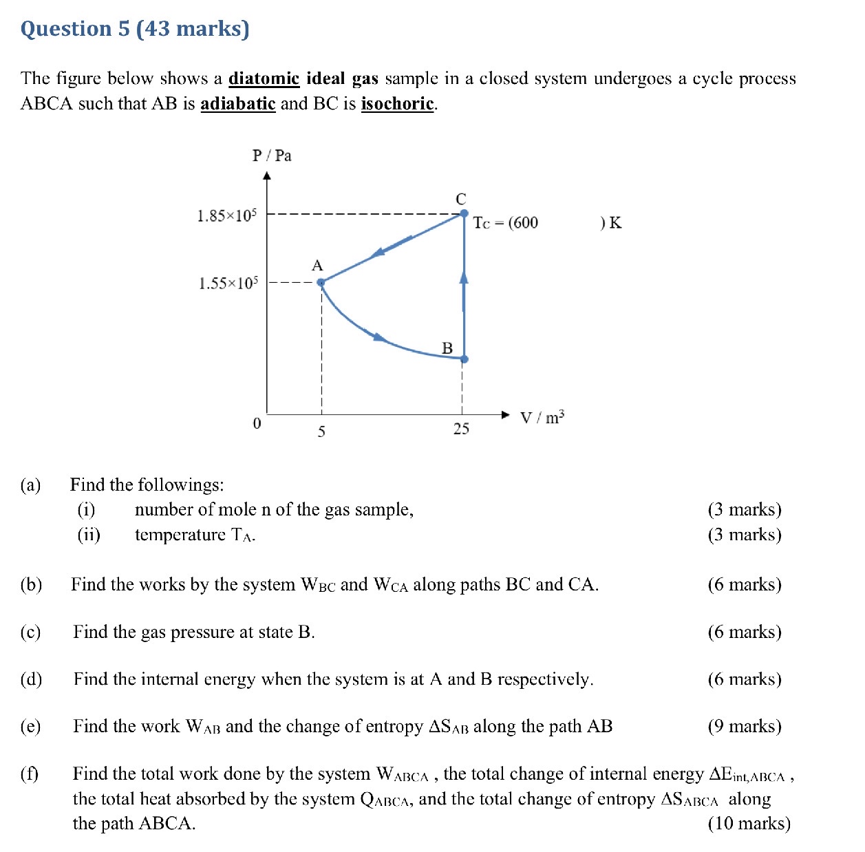 Question 5 ( 4 3 marks ) The figure below shows a