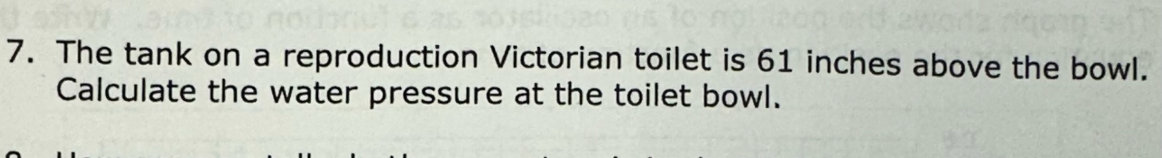 The tank on a reproduction Victorian toilet is 6