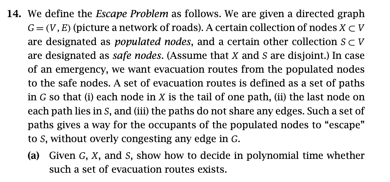 Exercise 7 . 1 4 a ( Escape Problem ) Question: