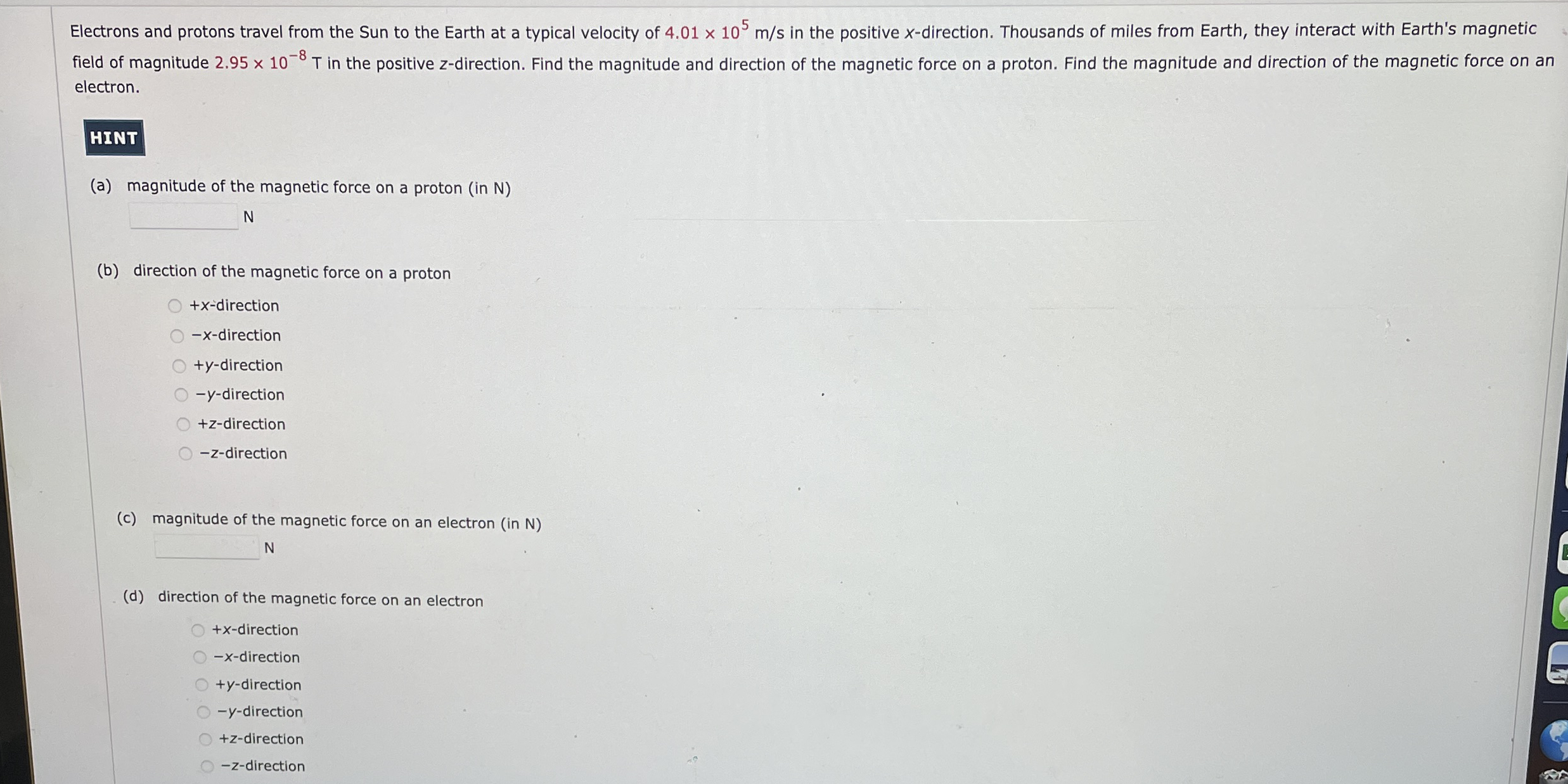 Electrons and protons travel from the Sun to the