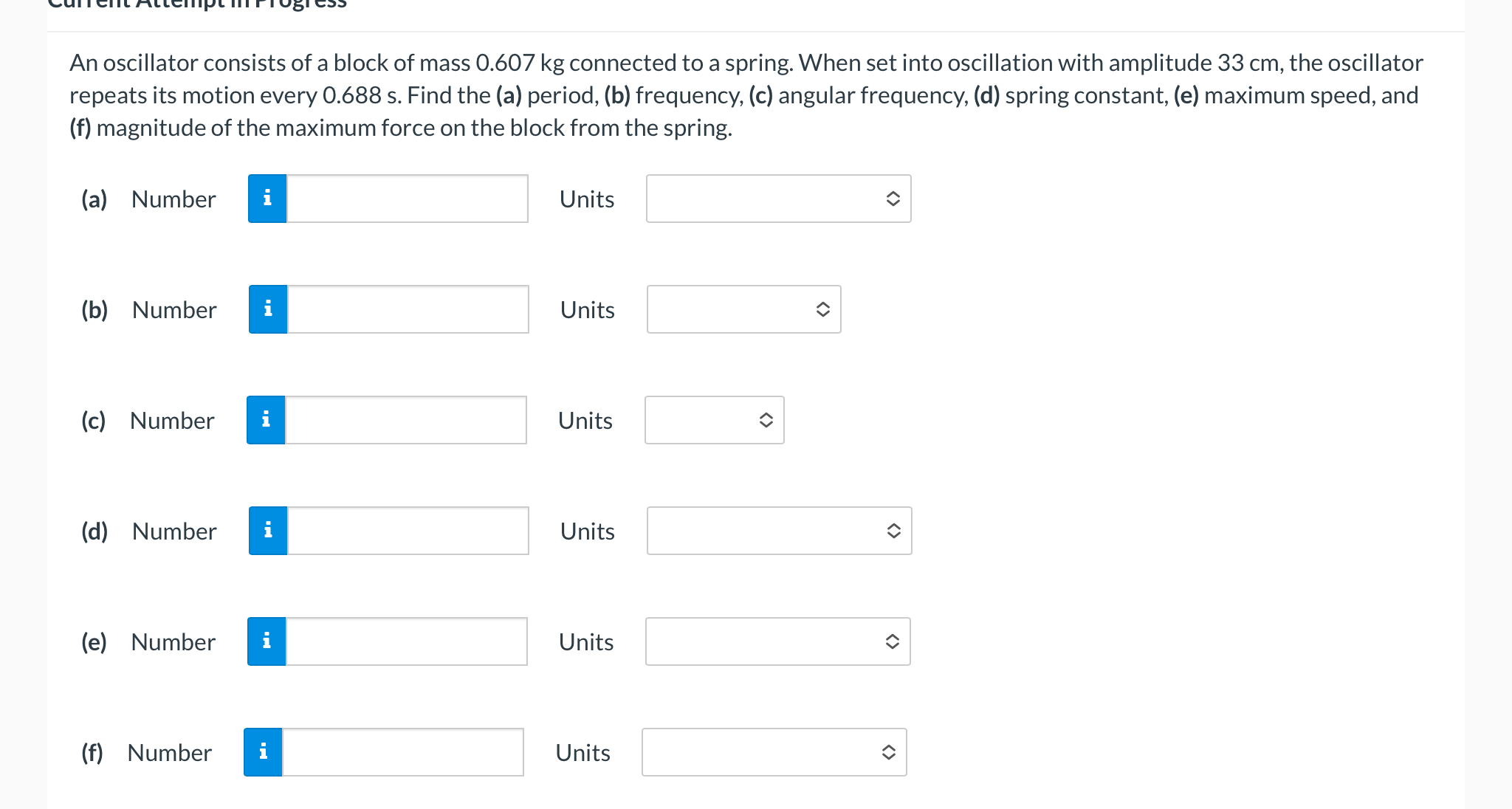 An oscillator consists of a block of mass 0 . 6 0