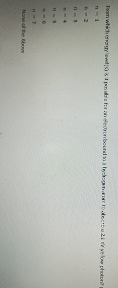 From which energy level ( s ) is it possible for