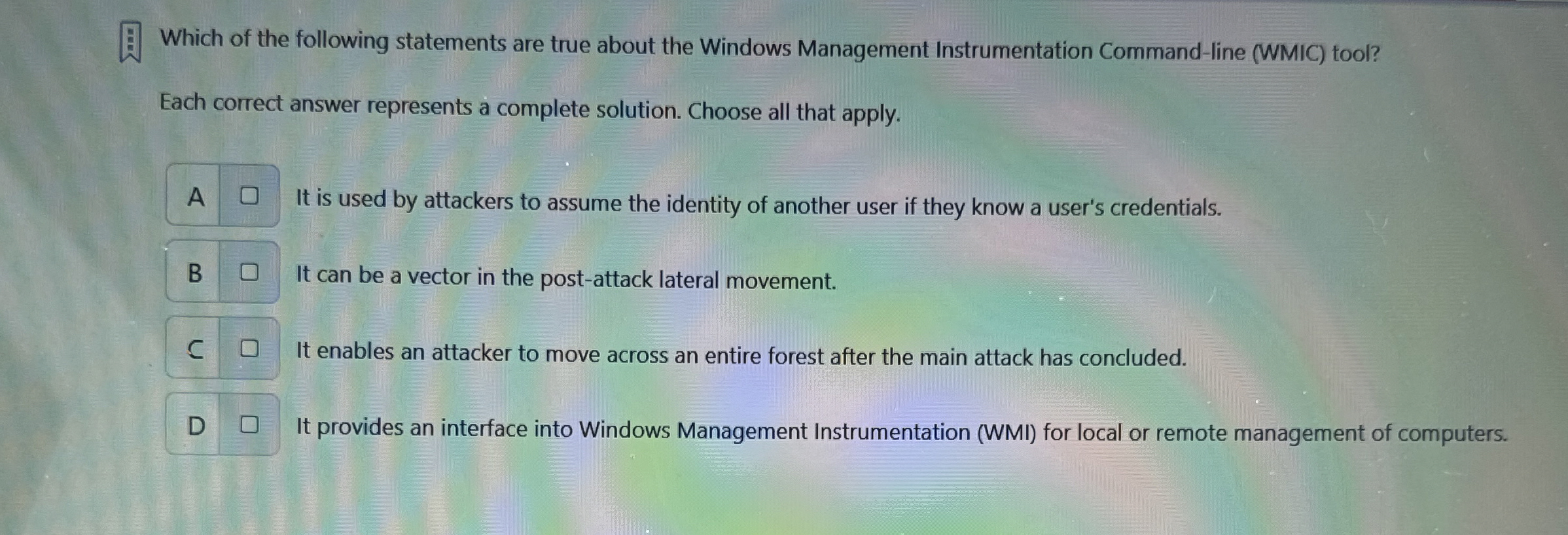 Which of the following statements are true about