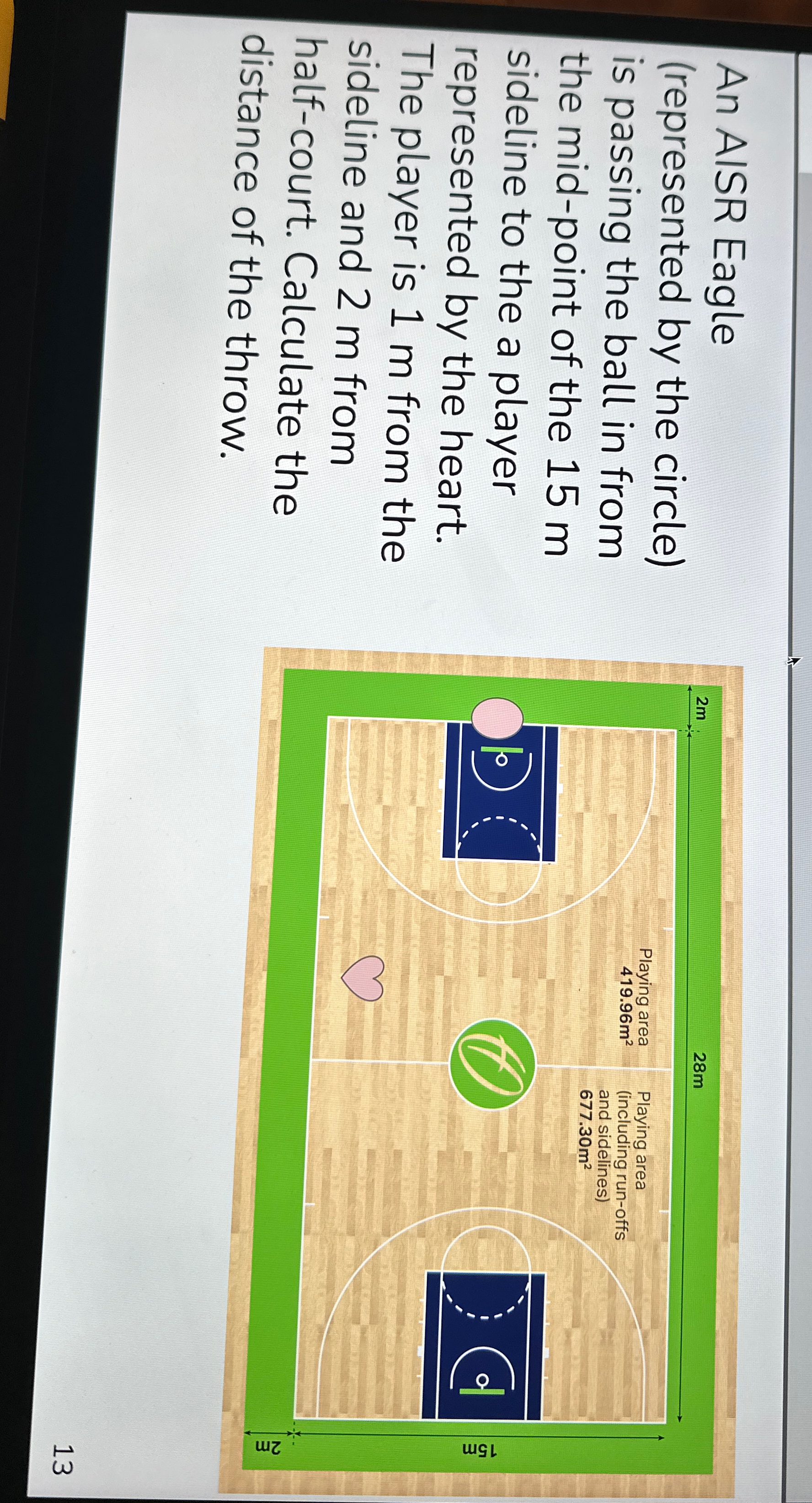 An AISR Eagle ( represented by the circle ) is