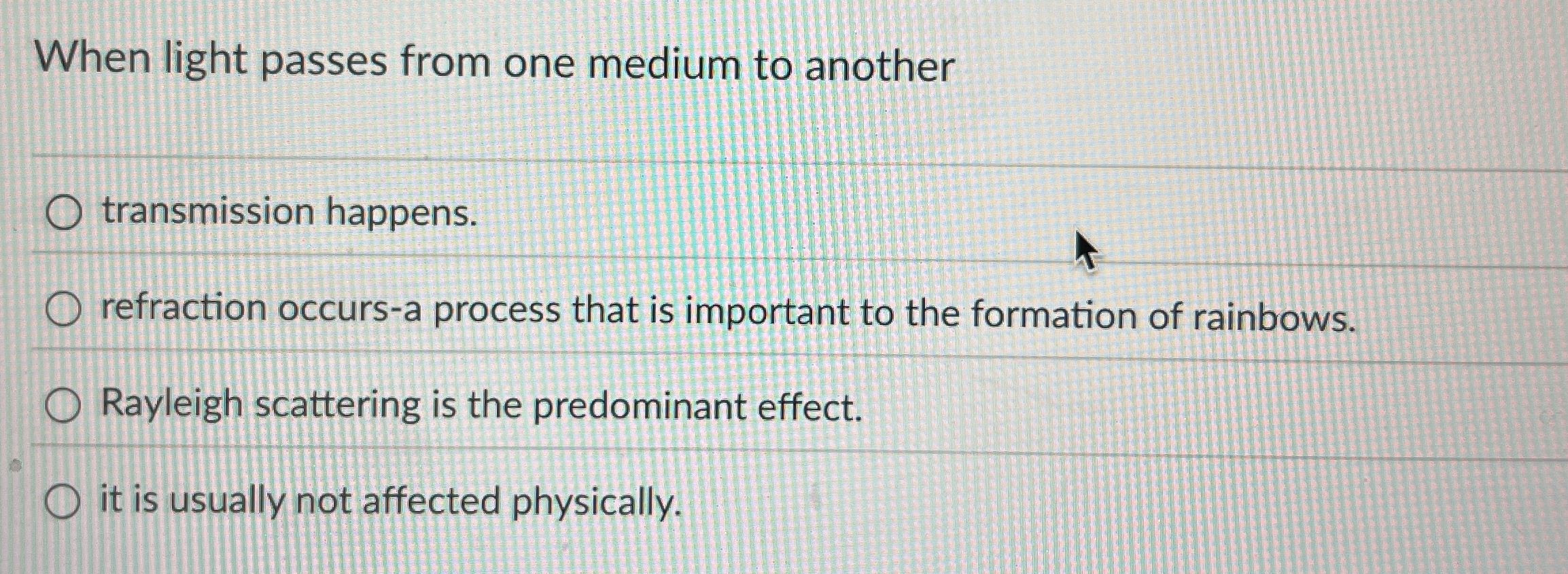 When light passes from one medium to another