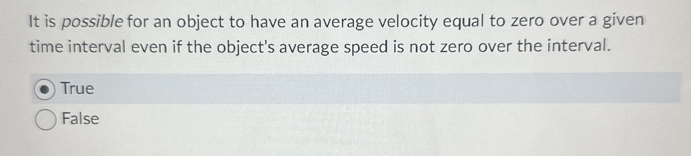 It is possible for an object to have an average