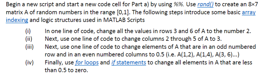 Begin a new script and start a new code cell for